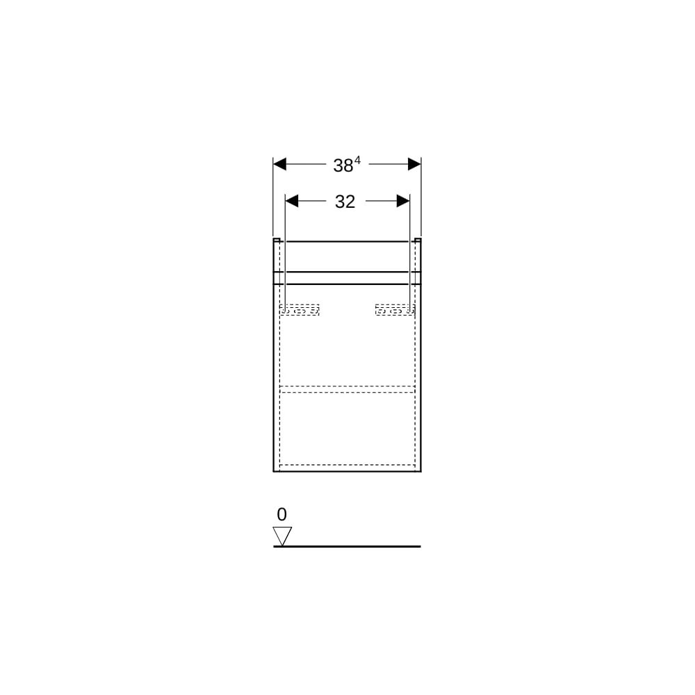 Geberit Renova Plan Unterschrank für Handwaschbecken, 1 Tür, 38,4x60,5x30,8cm, Wasch... GEBERIT-501902JR1 4025410905635 (Abb. 8)
