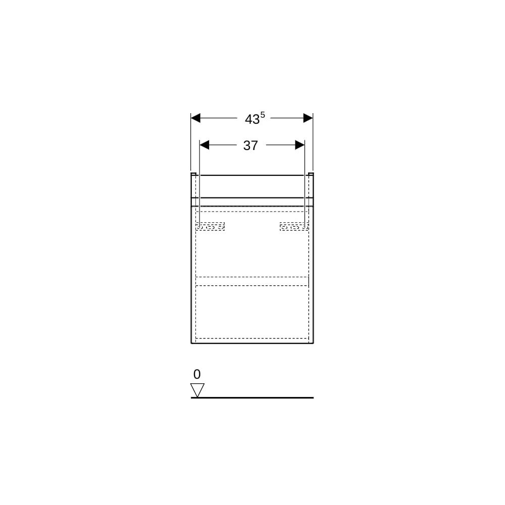 Geberit Renova Plan Unterschrank für Handwaschbecken, 1 Tür, 43,5x60,5x34,5cm, Wasch... GEBERIT-501903011 4025410905130 (Abb. 8)