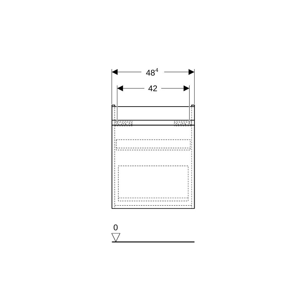Geberit Renova Plan Unterschrank für Waschtisch 1 Schublade, 1 Innenschublade, 48,4x... GEBERIT-501904001 4025410905147 (Abb. 8)
