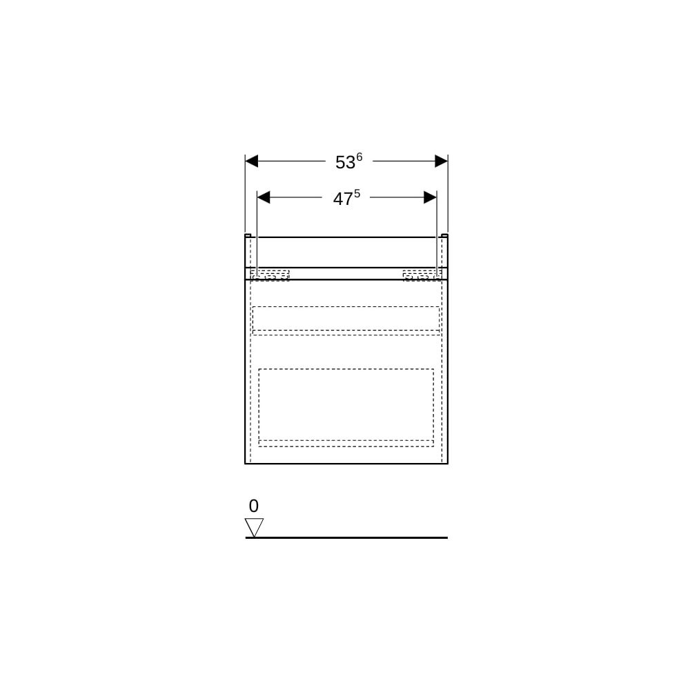 Geberit Renova Plan Unterschrank für Waschtisch, 1 Schublade, 1 Innenschublade, 53,6... GEBERIT-501905011 4025410905178 (Abb. 8)