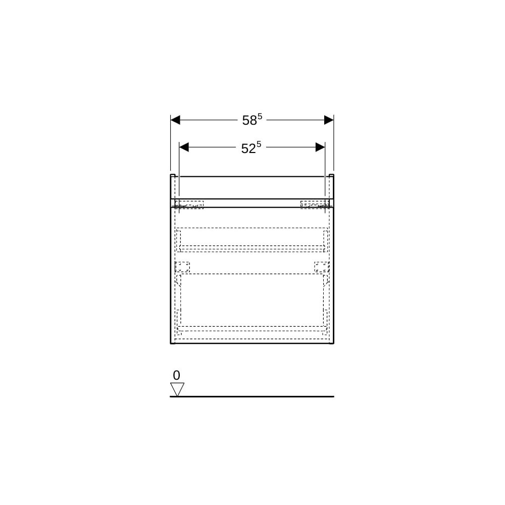 Geberit Renova Plan Unterschrank für Waschtisch 1 Schublade, 1 Innenschublade, 58,5x... GEBERIT-501906001 4025410905185 (Abb. 8)