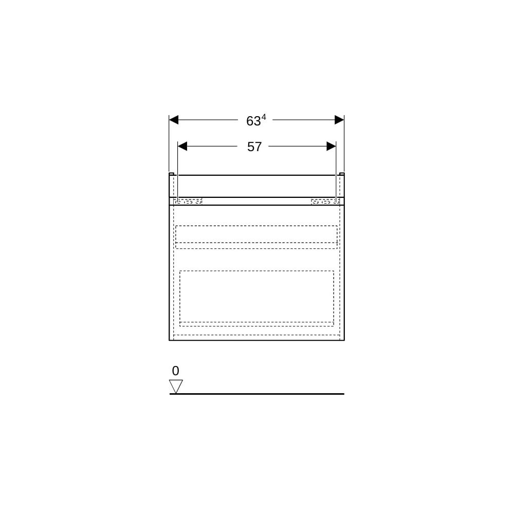 Geberit Renova Plan Unterschrank für Waschtisch, 1 Schublade, 1 Innenschublade, 63,4... GEBERIT-501907JK1 4025410905727 (Abb. 8)