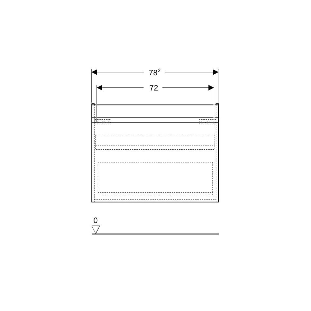Geberit Renova Plan Unterschrank für Waschtisch 1 Schublade, 1 Innenschublade, 78,2x... GEBERIT-501909001 4025410905246 (Abb. 8)