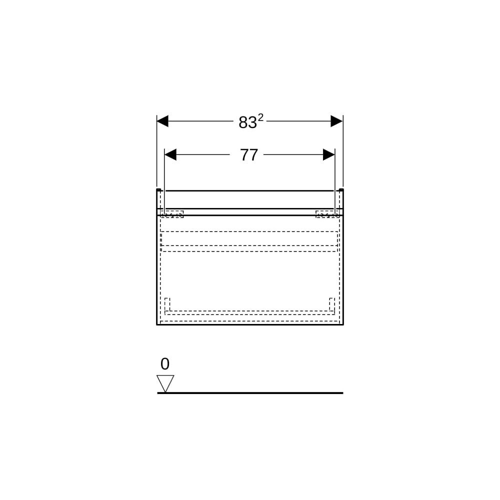 Geberit Renova Plan Unterschrank für Waschtisch 1 Schublade, 1 Innenschublade, 83,2x... GEBERIT-501910001 4025410905260 (Abb. 8)
