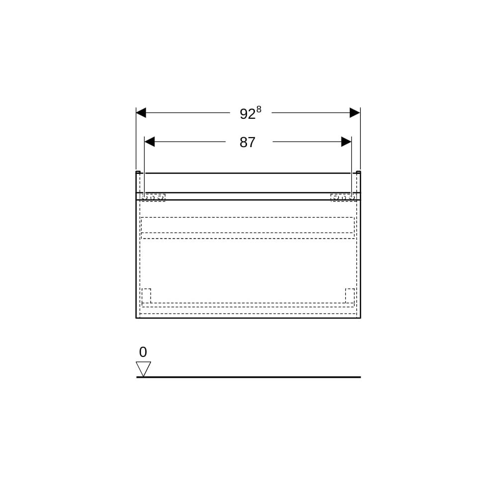 Geberit Renova Plan Unterschrank für Waschtisch, 1 Schublade, 1 Innenschublade, 92,8... GEBERIT-501911JR1 4025410905819 (Abb. 8)