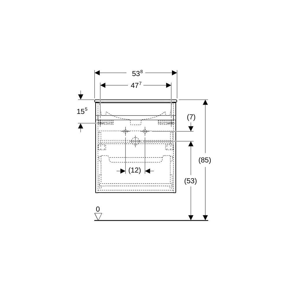 Geberit Renova Plan Set Möbelwaschtisch 55cm, Unterschr., 1 Schubl./1 Innenschubl., ... GEBERIT-501914001 4025410905345 (Abb. 8)