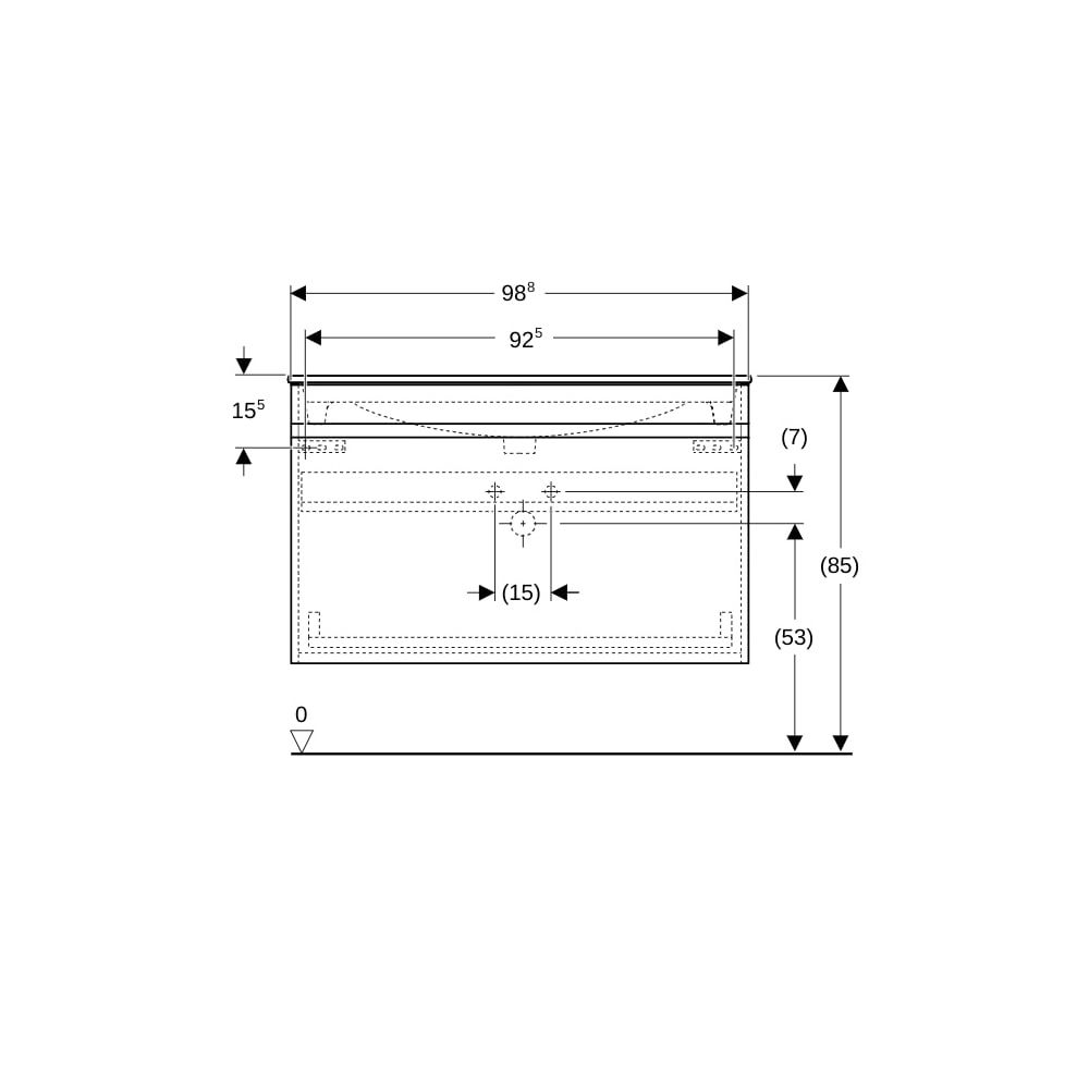 Geberit Renova Plan Set Möbelwaschtisch 100cm, Unterschr., 1 Schubl./1 Innenschubl.,... GEBERIT-501917JR1 4025410905932 (Abb. 8)