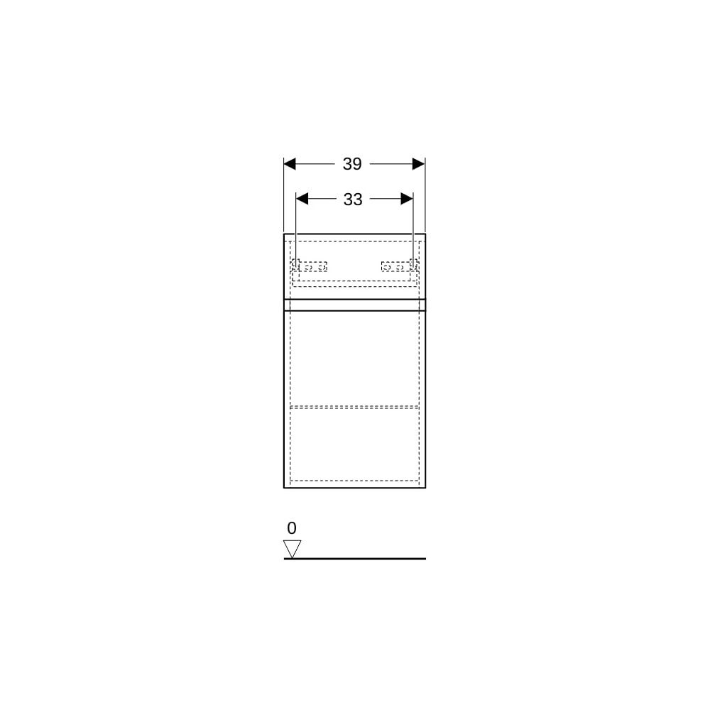Geberit Renova Plan Seitenschrank mit 1 Tür, 1 Schublade, 39x70x36cm, Nussbaum hicko... GEBERIT-501921001 4025410905475 (Abb. 8)