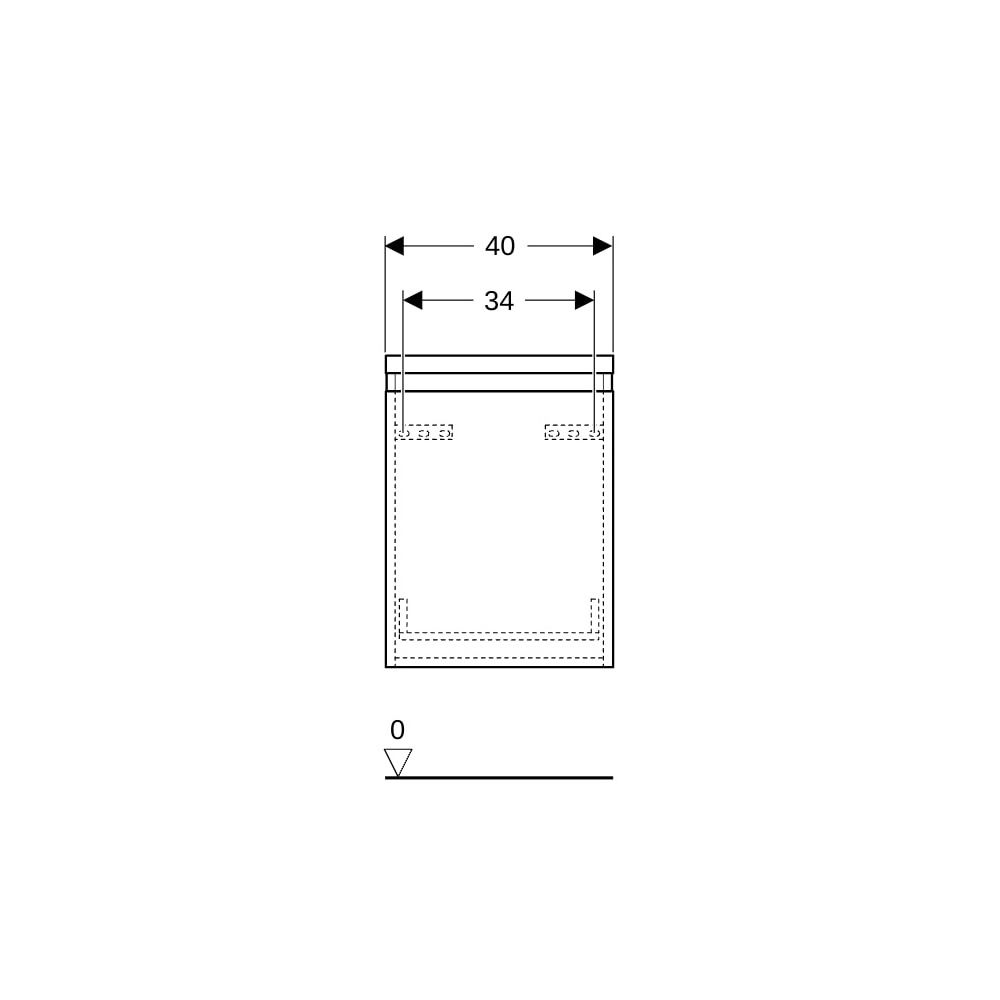 Geberit Renova Plan Seitenschrank 1 Schublade, 40x55x44,5cm, Lava lackiert matt... GEBERIT-501913JK1 4025410905840 (Abb. 8)
