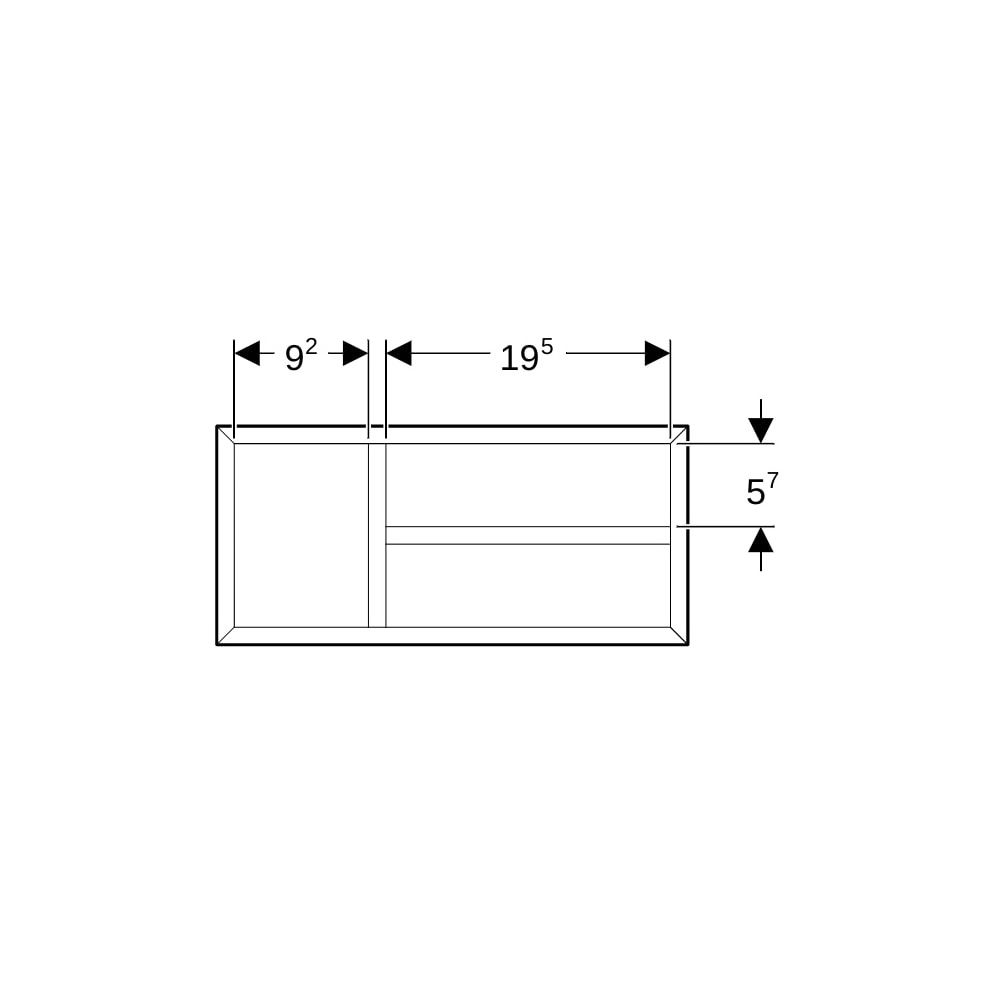 Geberit Schubladeneinsatz T-Unterteilung, für obere Schublade, 32,3x5,9x15cm, Lava/M... GEBERIT-500678001 4025416224921 (Abb. 7)
