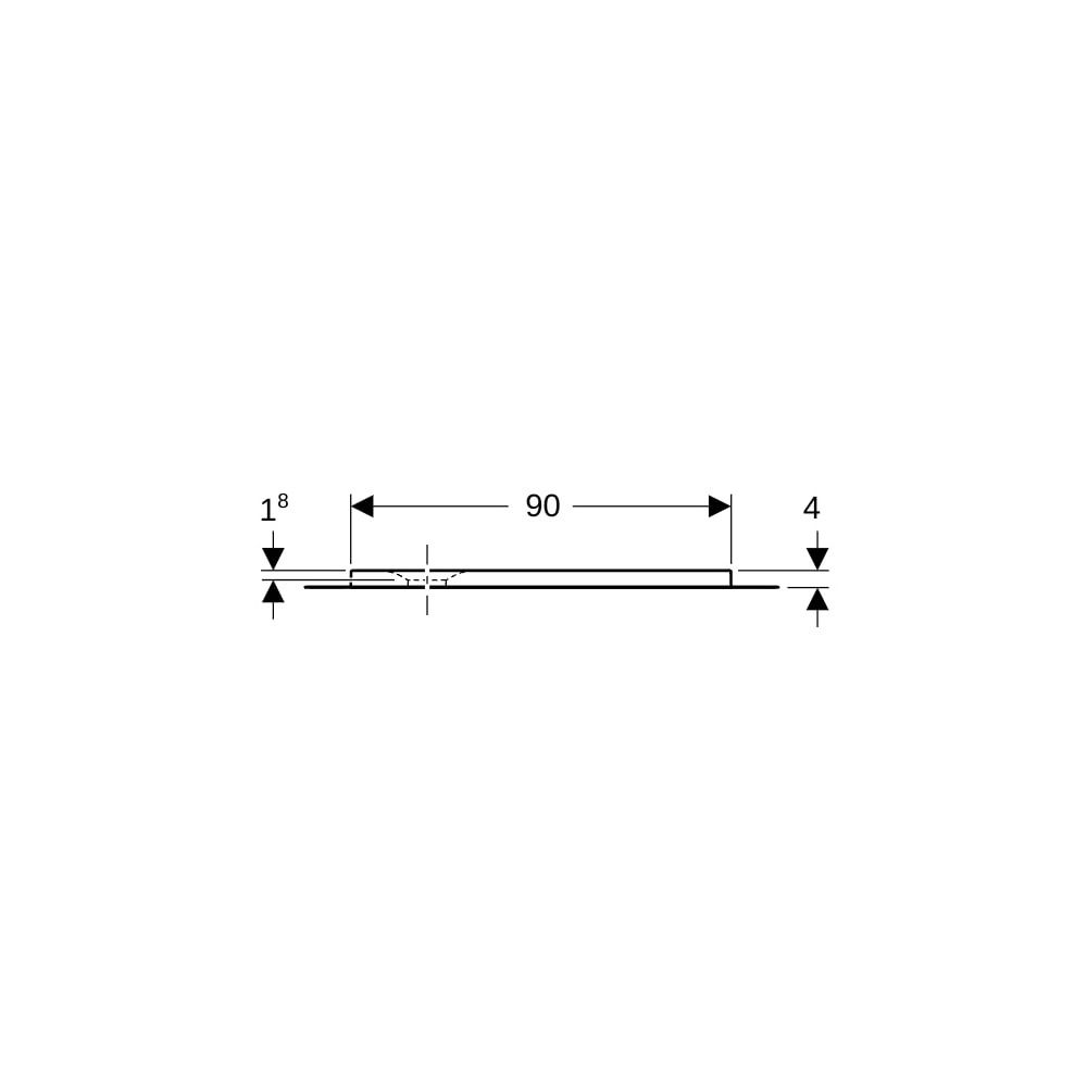 Geberit Olona Rechteckduschwanne mit Dichtvlies 90x75cm, Mattweiß... GEBERIT-550905001 4025410874108 (Abb. 9)