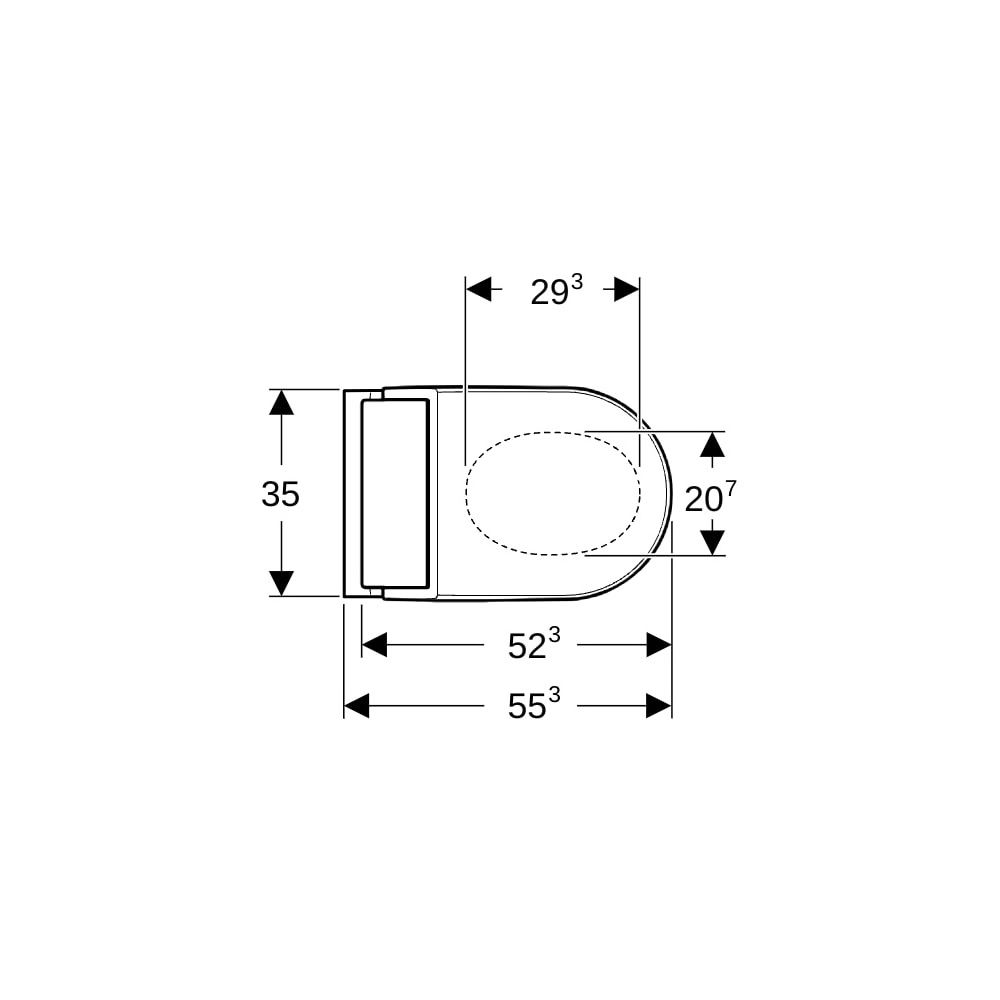 Geberit AquaClean Tuma Comfort Dusch-WC-Komplettanlage, Wand-WC, Schwarz/Glas... GEBERIT-146290SJ1 4025416219552 (Abb. 9)