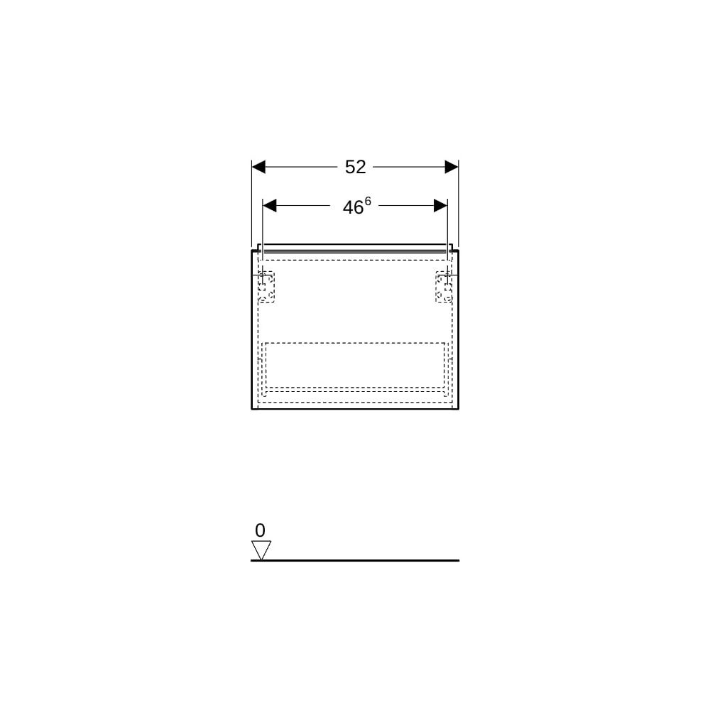 Geberit iCon Unterschrank für Handwaschbecken, 1 Schublade 53x41,5cm, Weiß, lackier... GEBERIT-502302013 4025410941213 (Abb. 10)