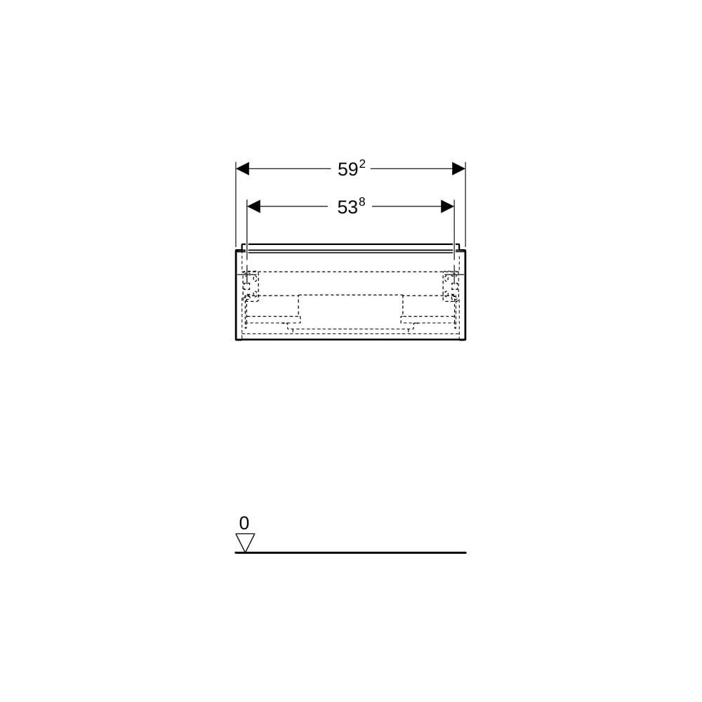 Geberit iCon Unterschrank für Waschtisch, 1 Schublade Waschtisch 60cm, Weiß lackier... GEBERIT-502310011 4025410941435 (Abb. 10)