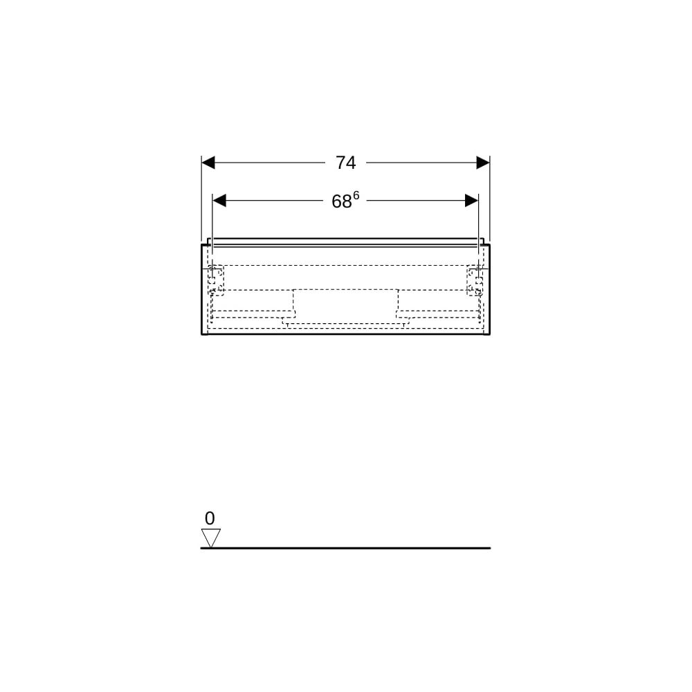 Geberit iCon Unterschrank für Waschtisch, 1 Schublade Waschtisch 75cm, Weiß, lackie... GEBERIT-502311012 4025410941473 (Abb. 10)