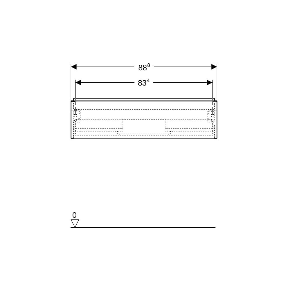 Geberit iCon Unterschrank für Waschtisch, 1 Schublade Waschtisch 90cm, Weiß lackier... GEBERIT-502312011 4025410941497 (Abb. 10)