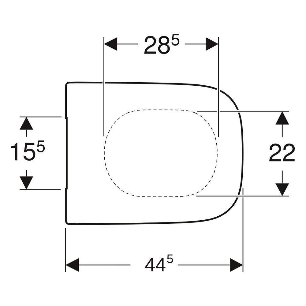 Geberit Renova Plan WC-Sitz, eckiges Design Befestigung von oben, für WC teilgeschl... GEBERIT-500689011 4025416709428 (Abb. 11)