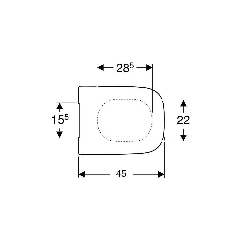 Geberit Renova Plan WC-Sitz, eckiges Design mit Absenkautomatik, für WC teilgeschlos... GEBERIT-500691011 4025416709671 (Abb. 7)