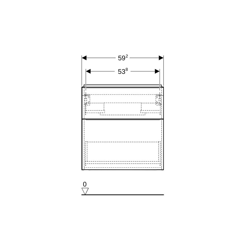Geberit iCon Unterschrank für Waschtisch, 2 Schubladen Waschtisch 60cm, Weiß, lacki... GEBERIT-502303013 4025410941244 (Abb. 10)