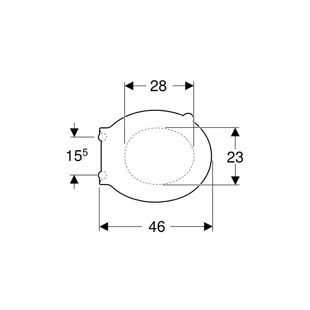 Geberit Renova Comfort WC-Sitz barrierefrei, Befestigung von oben ohne Absenkautomat... GEBERIT-500679012 4025410635884 (Abb. 7)