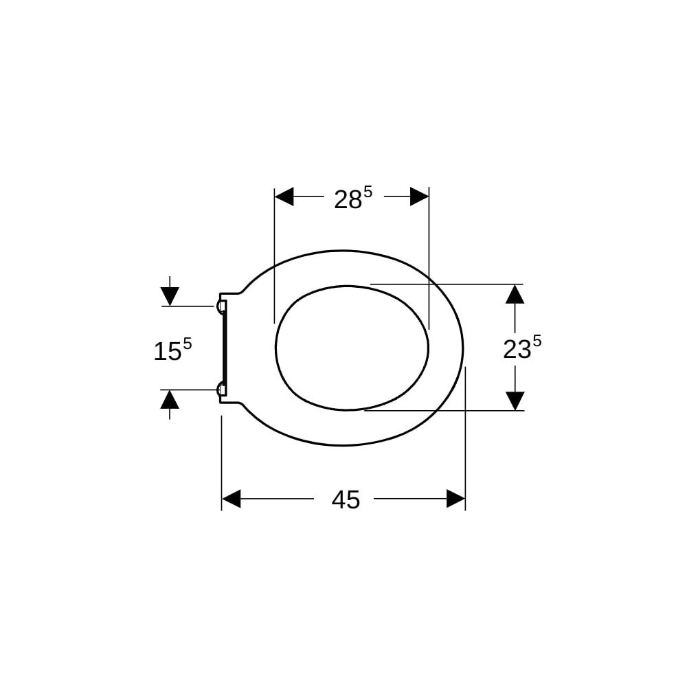 Geberit Renova Comfort WC-Sitzring barrierefrei, antibakteriell, Befür von oben ohne... GEBERIT-500680011 4025416224884 (Abb. 7)