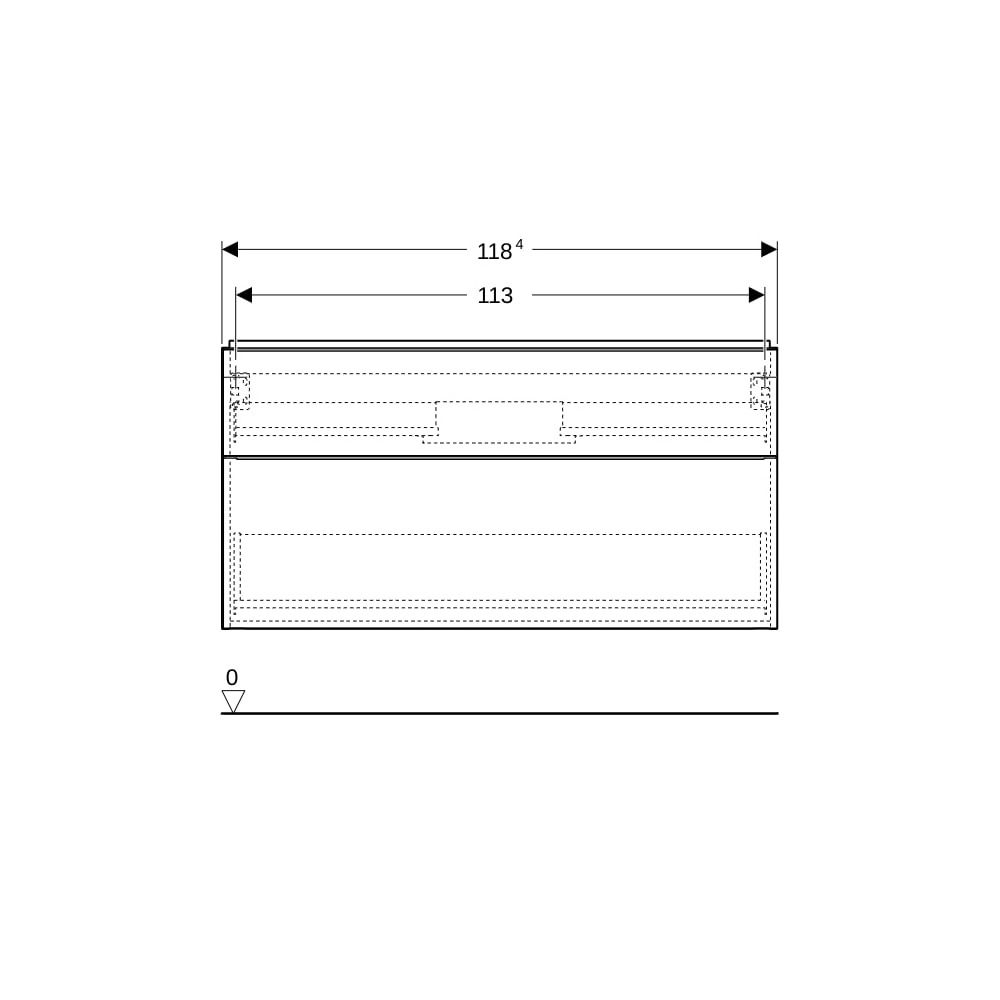 Geberit iCon Unterschrank für Waschtisch, 2 Schubladen Waschtisch 120cm, Eiche Mela... GEBERIT-502306JH1 4025410942418 (Abb. 10)