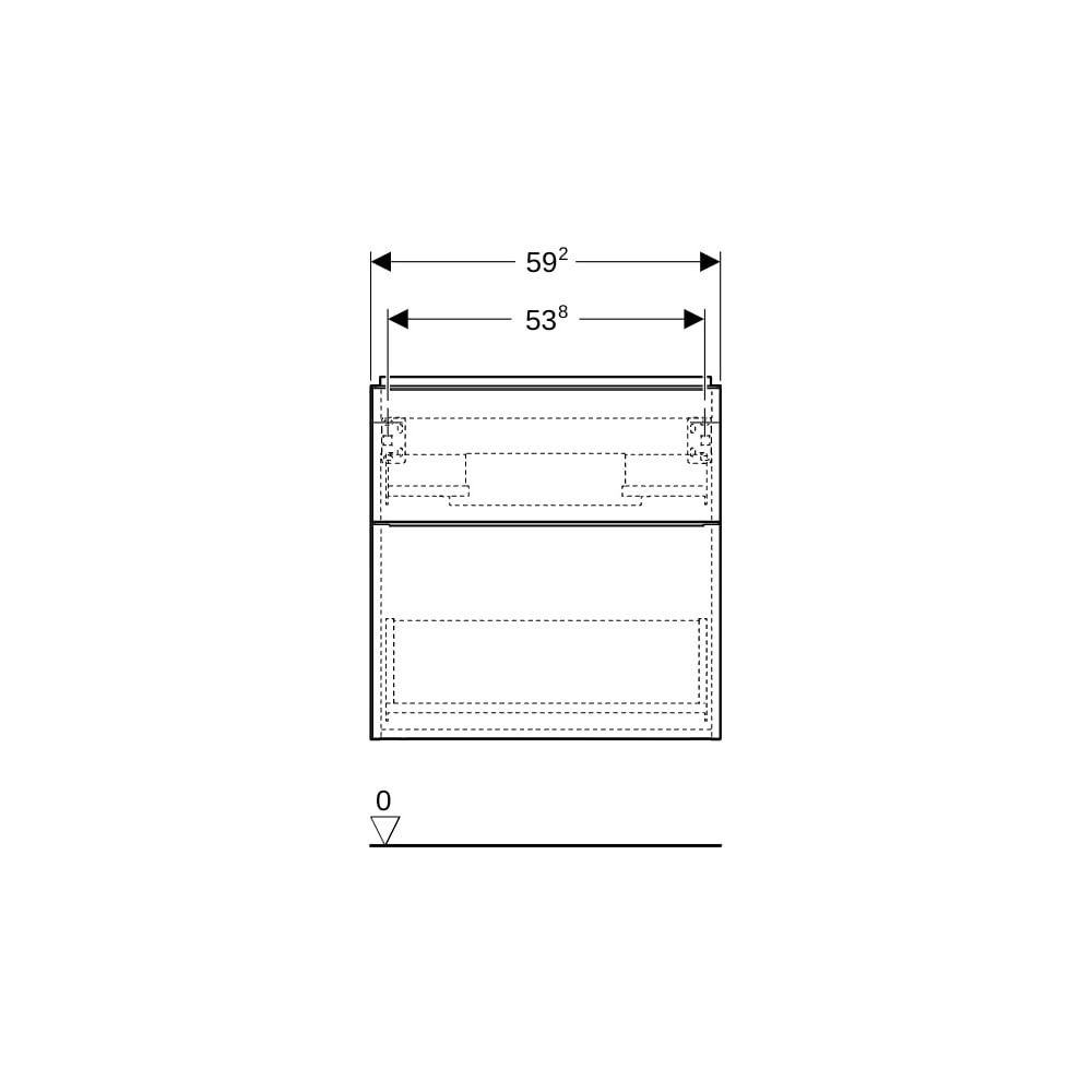 Geberit iCon Unterschrank für Waschtisch 2 Schubladen verkürzte Ausladung WT 60cm L... GEBERIT-502307JK1 4025410942463 (Abb. 10)
