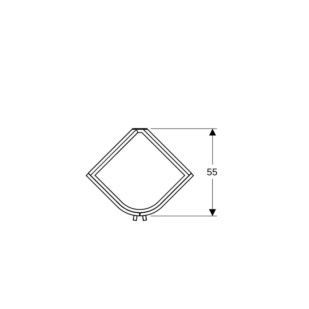Geberit Renova Compact Unterschrank, Eckwaschtisch, 2 Türen, 69x60,4x55cm, Weiß lack... GEBERIT-862150000 4022009327502 (Abb. 7)