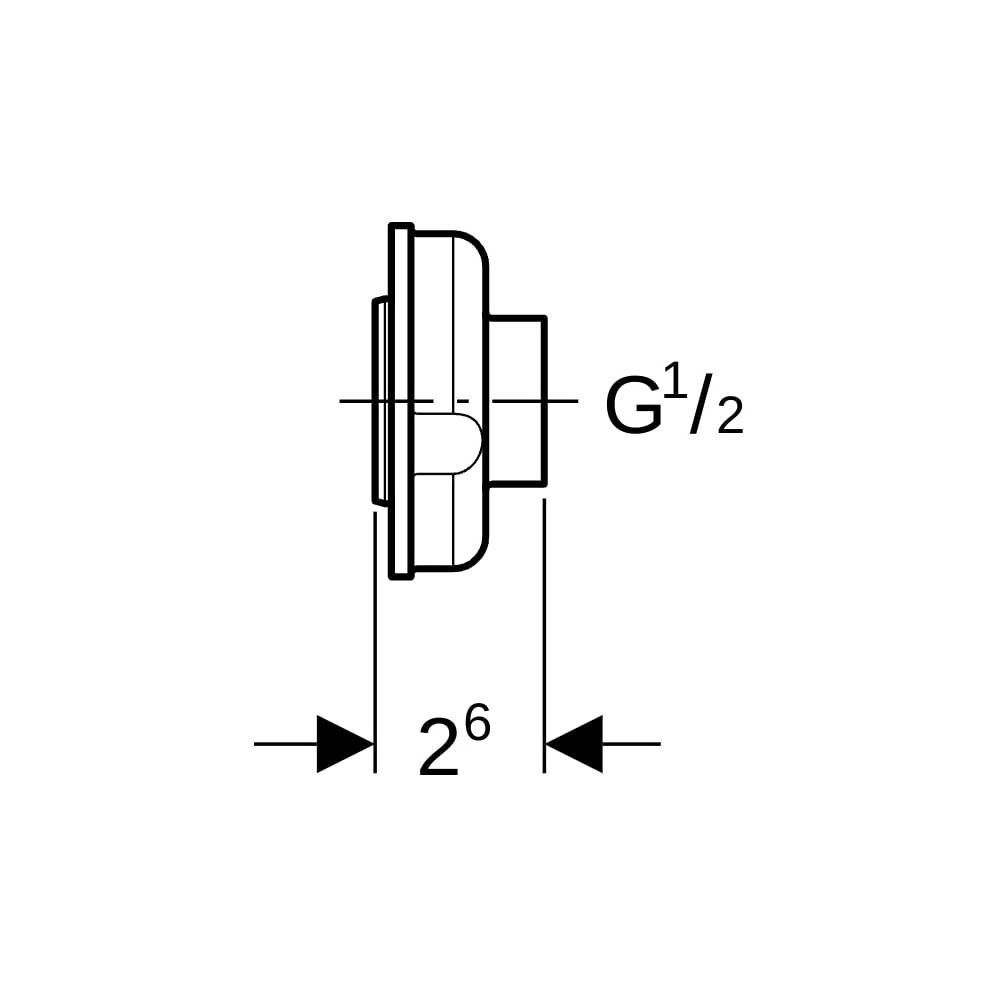 Geberit Nachrüstadapter für Zulauf Rp 1/2", Urinal... GEBERIT-242309001 4025416728917 (Abb. 7)