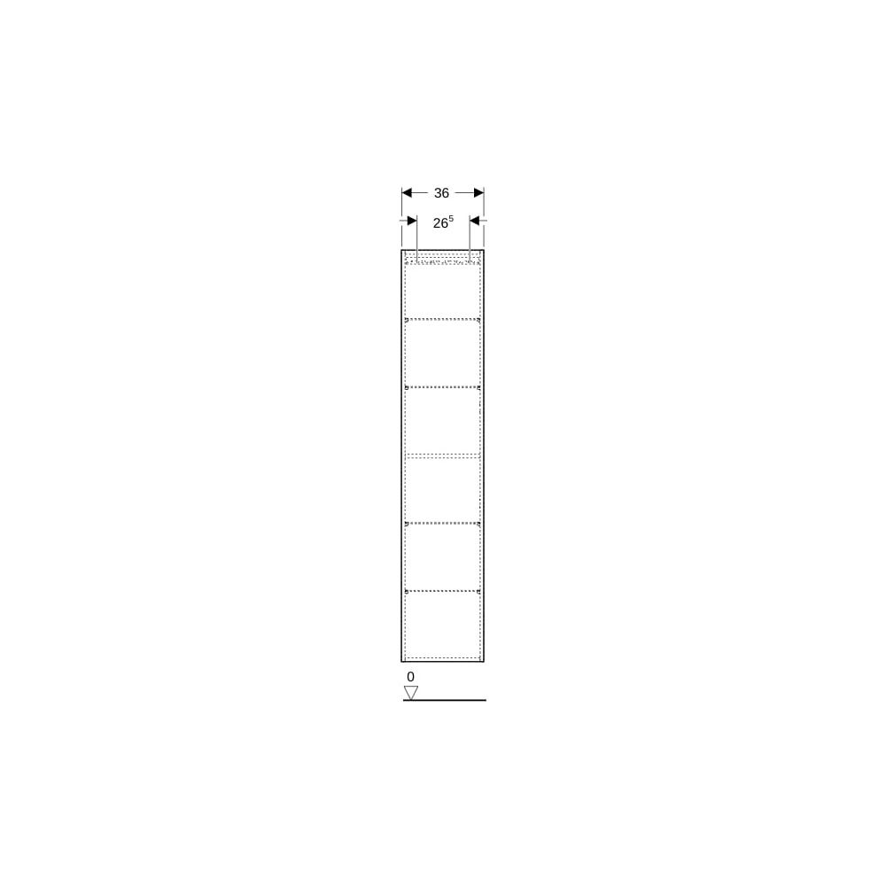 Geberit iCon Hochschrank mit 1 Tür, 36x180x29,1cm, Weiß lackiert hochglänzend... GEBERIT-502316011 4025410941619 (Abb. 8)