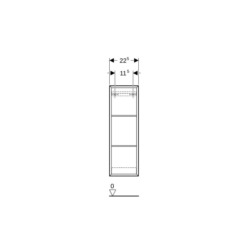 Geberit iCon Regal rechteckig, 22,5x70x13,2cm, Weiß lackiert hochglänzend... GEBERIT-502320011 4025410941695 (Abb. 8)
