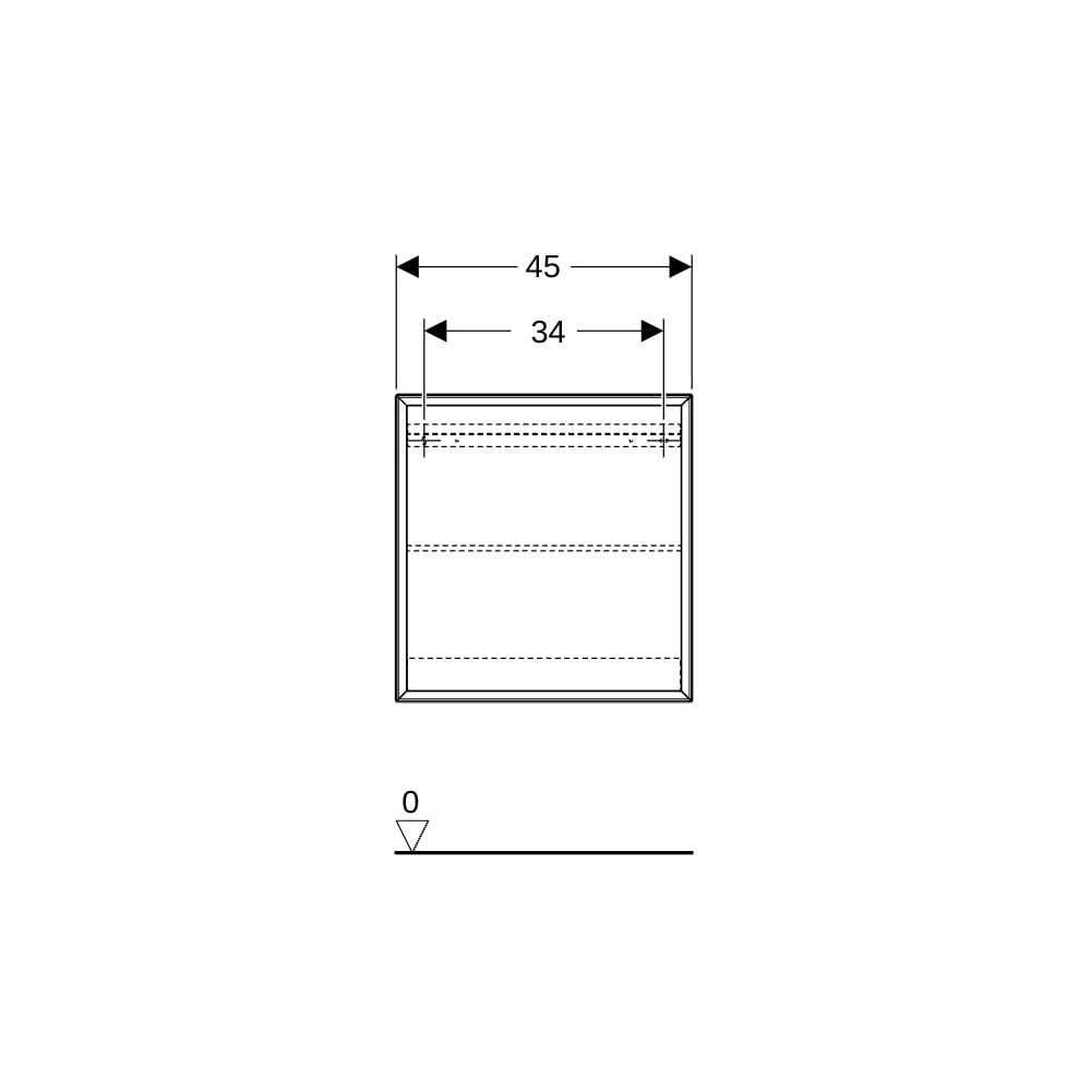Geberit iCon Regal quadratisch, 45x46,7x13,2cm, Lava lackiert matt... GEBERIT-502323JK1 4025410943101 (Abb. 8)