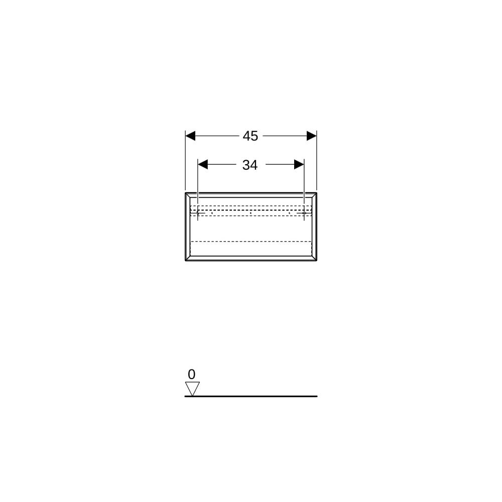 Geberit iCon Wandbox rechteckig, 45x23,3x13,2cm, Weiß lackiert hochglänzend... GEBERIT-502322011 4025410941732 (Abb. 8)