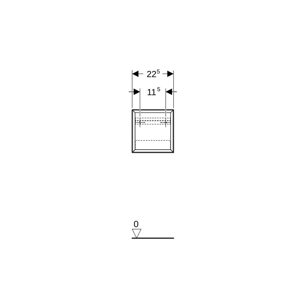 Geberit iCon Wandbox quadratisch, 22,5x23,3x13,2cm, Weiß lackiert matt... GEBERIT-502321013 4025410941725 (Abb. 8)