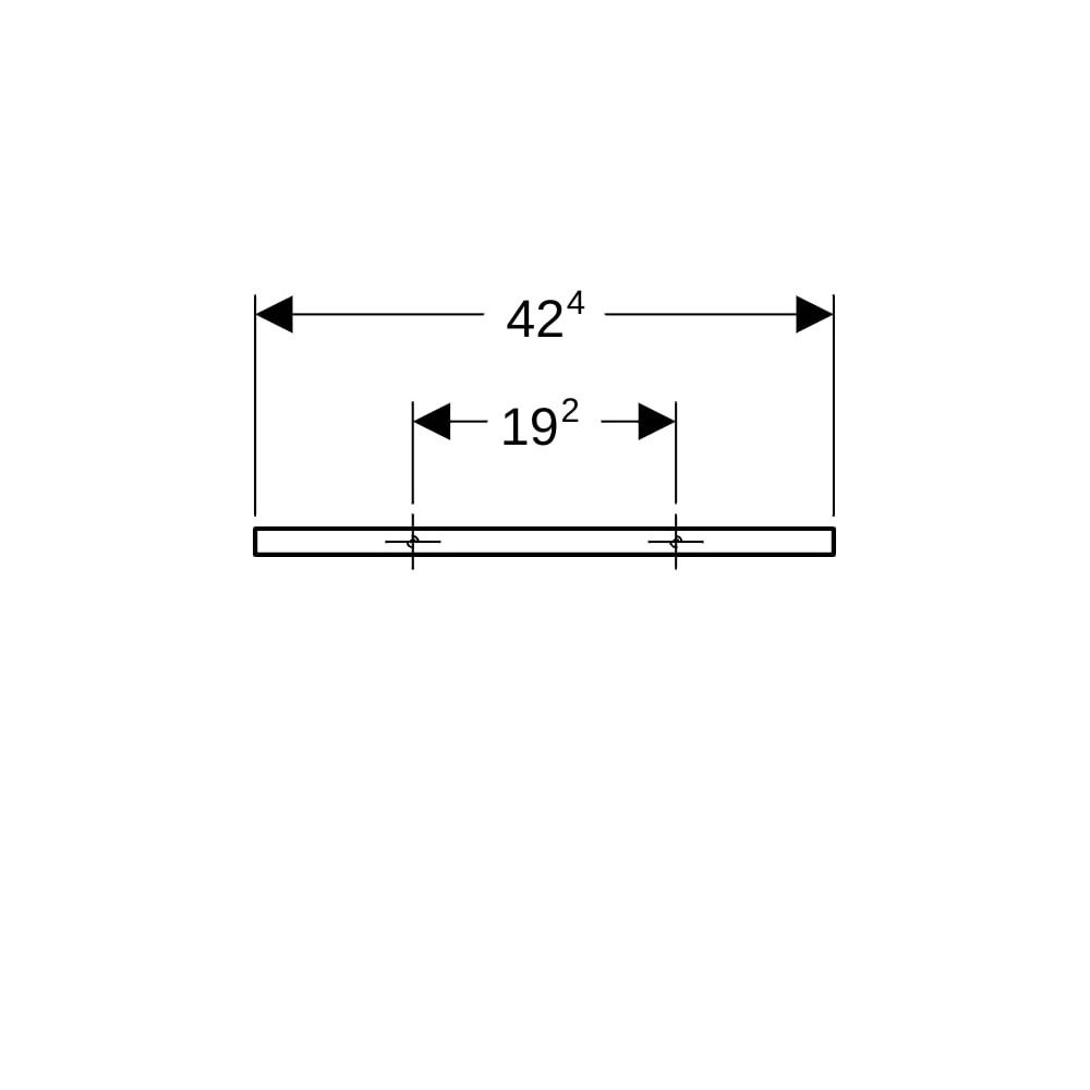 Geberit Handtuchhalter für Badezimmermöbel 42,4x1,9x4,9cm, Mattschwarz... GEBERIT-502328141 4025410764539 (Abb. 5)