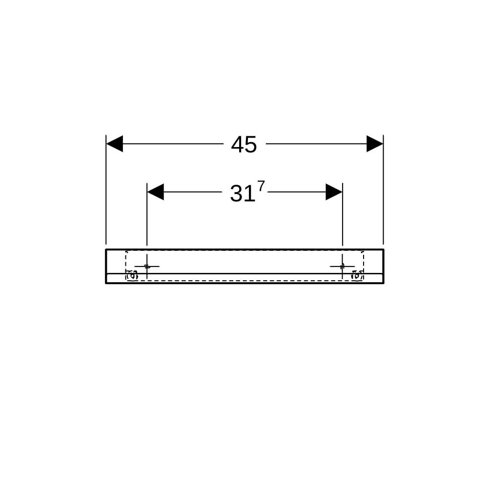 Geberit Wandablage 45x5,5x13cm, Weiß pulverbeschichtet matt... GEBERIT-502326013 4025410941817 (Abb. 8)