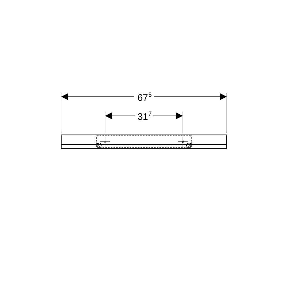 Geberit Wandablage, 67,5x5,5x13cm, Sandgrau pulverbeschichtet matt... GEBERIT-502327JL1 4025410943248 (Abb. 8)
