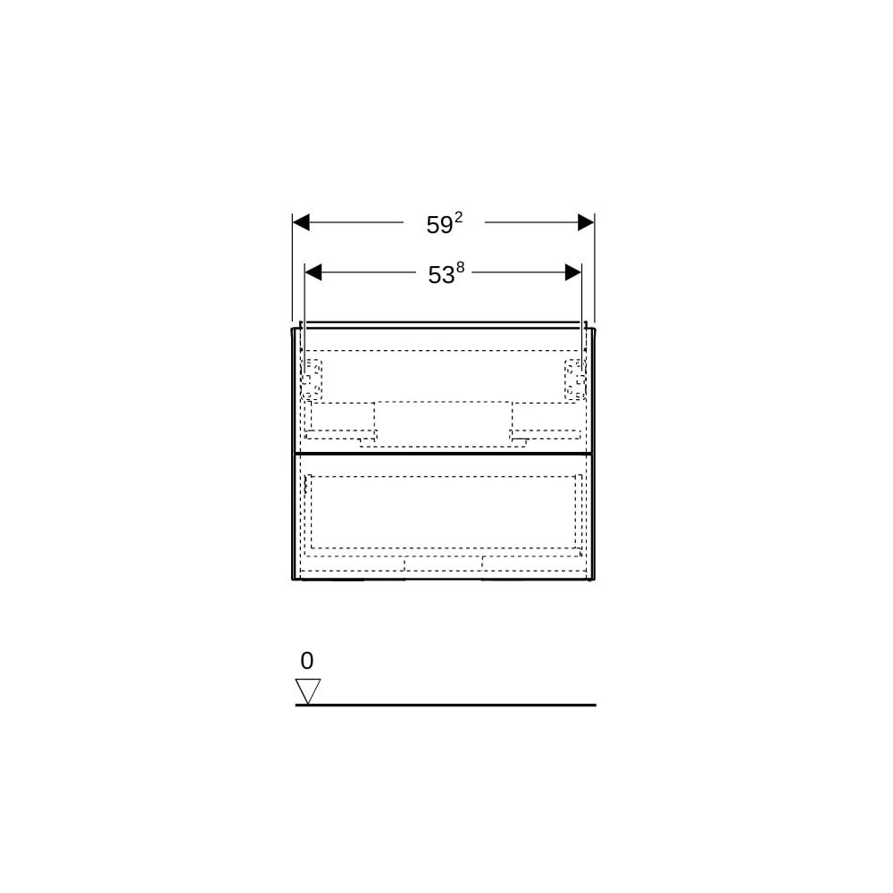 Geberit ONE Unterschrank für Waschtisch, 2 Schubladen, Breite Waschtisch 60cm, H 50... GEBERIT-505261004 4025410934505 (Abb. 10)