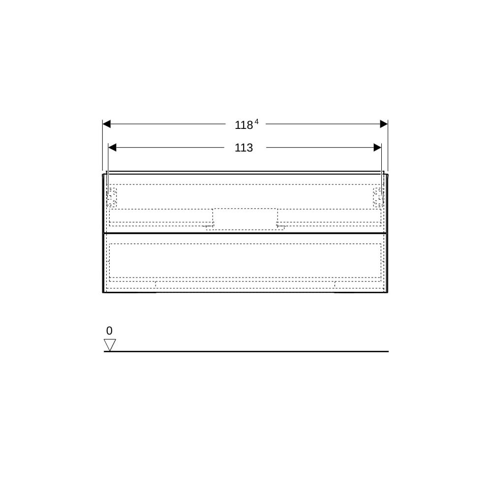 Geberit ONE Unterschrank für Waschtisch, 2 Schubladen, Breite Waschtisch 120cm, H 5... GEBERIT-505265005 4025410936097 (Abb. 10)