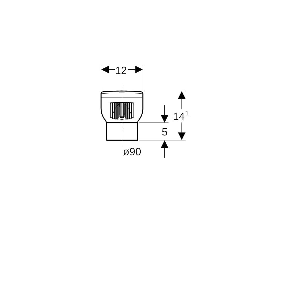Geberit Belüftungsventil GRB90, für Geberit Silent-PP und Geberit Silent-Pro d 90mm,... GEBERIT-307006001 4025416082620 (Abb. 7)
