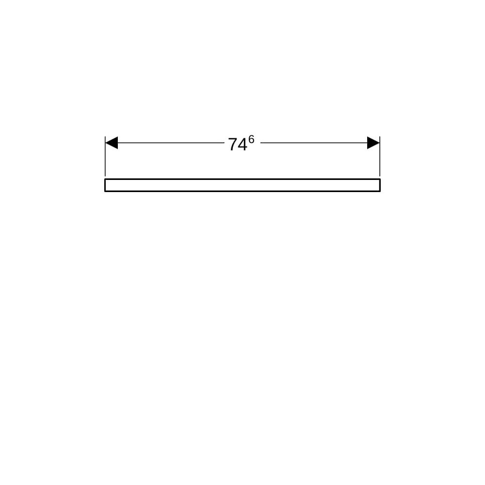 Geberit ONE Waschtischplatte Ausschnitt mittig, für Aufsatzwaschtisch rechteckig, 75... GEBERIT-505282001 4025410936615 (Abb. 8)