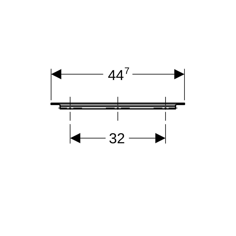 Geberit iCon Griff Weiß/pulverbeschichtet matt, Breite 44,7cm... GEBERIT-502357011 4025410944344 (Abb. 8)