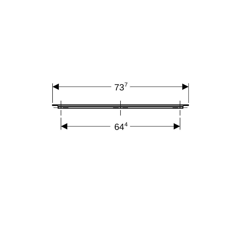Geberit iCon Griff Hochglanz verchromt, Breite 73,7cm... GEBERIT-502360001 4025410944399 (Abb. 8)