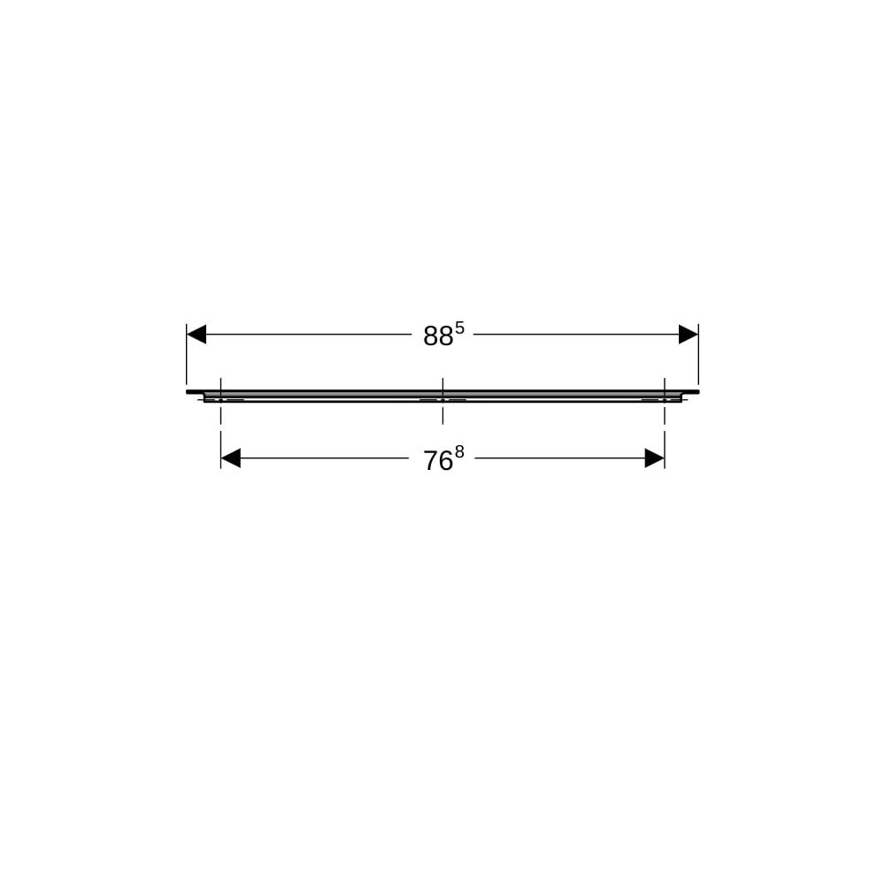 Geberit iCon Griff Weiß/pulverbeschichtet matt, Breite 88,5cm... GEBERIT-502361011 4025410944429 (Abb. 8)