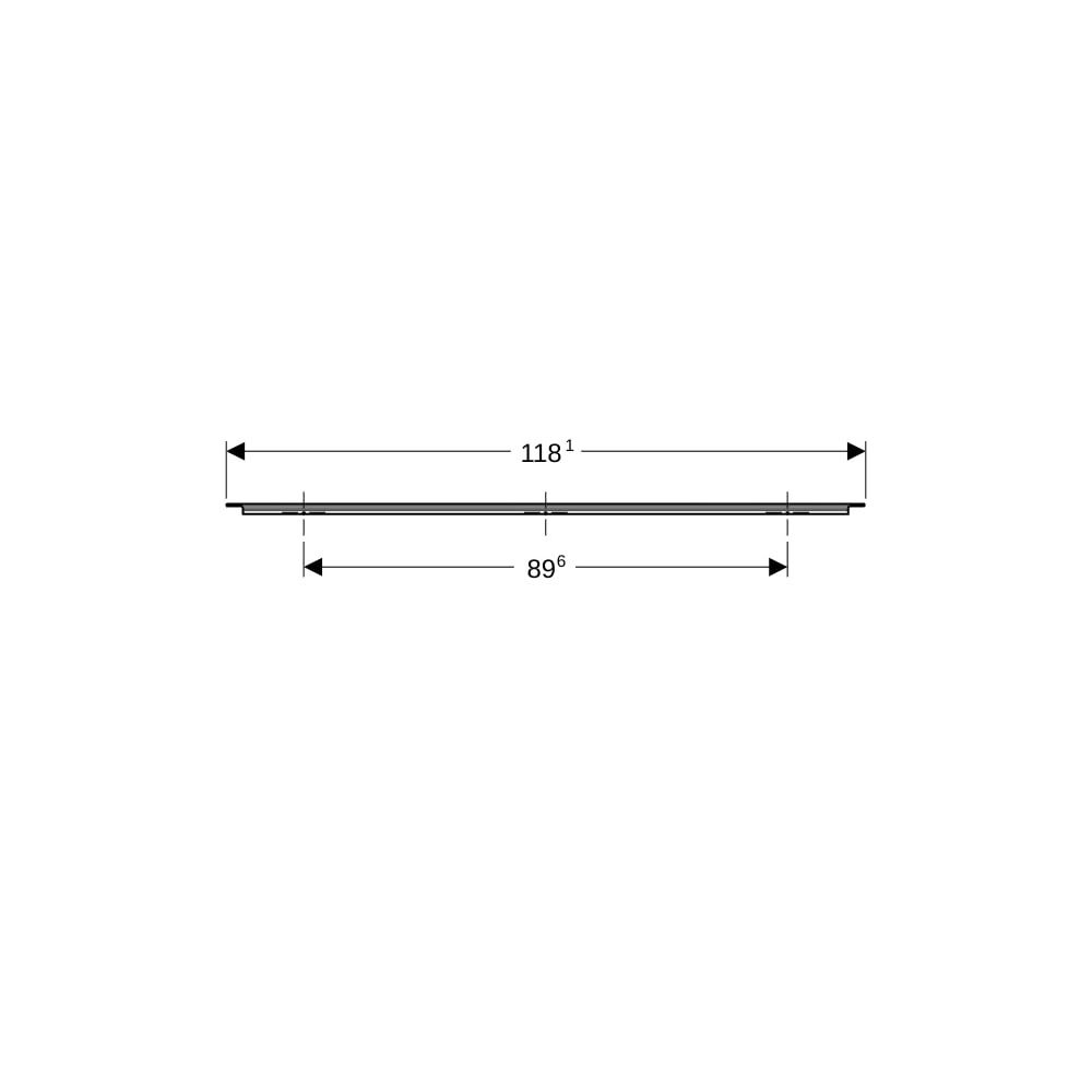 Geberit iCon Griff Hochglanz verchromt, Breite 118,1cm... GEBERIT-502362001 4025410944436 (Abb. 8)