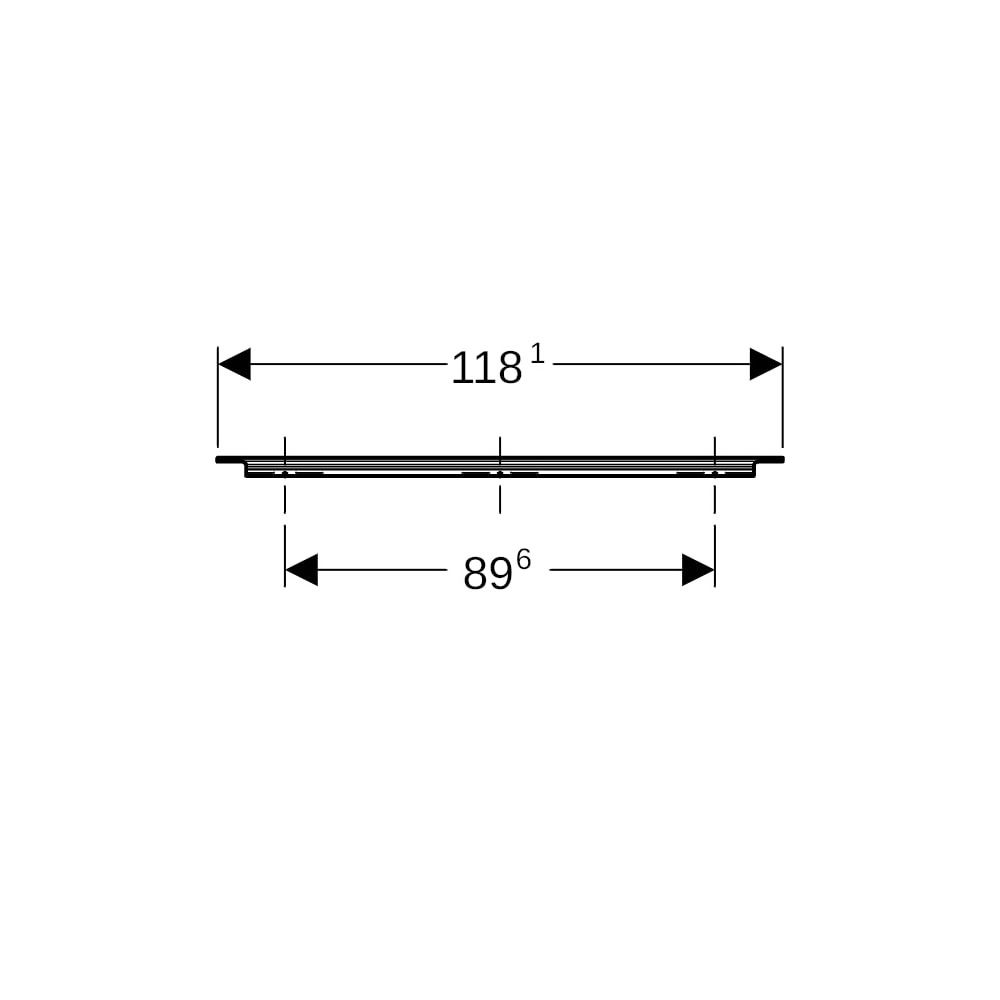 Geberit iCon Griff Mattschwarz/pulverbeschichtet matt, Breite 118,1cm... GEBERIT-502362141 4025410626967 (Abb. 9)