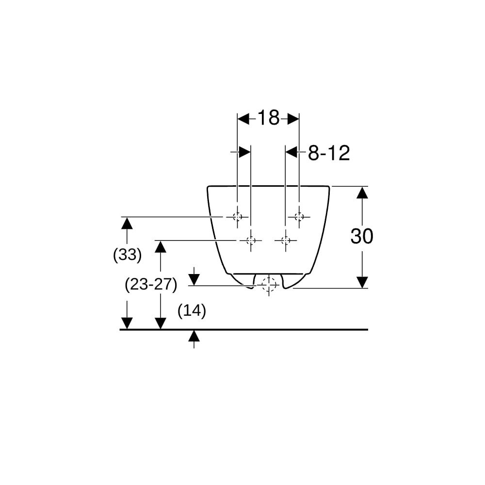 Geberit iCon Wandbidet geschlossene Form, Tiefe 53cm, Überlauf sichtbar, Weiß... GEBERIT-501898001 4025410944962 (Abb. 8)