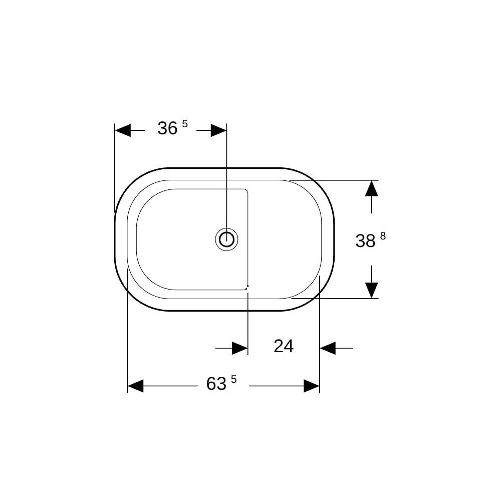 Geberit Bambini Sitzbadewanne Länge 71,5cm, Breite 46,5cm, Höhe 39,5cm, Alpinweiß... GEBERIT-407730016 4022009323863 (Abb. 7)