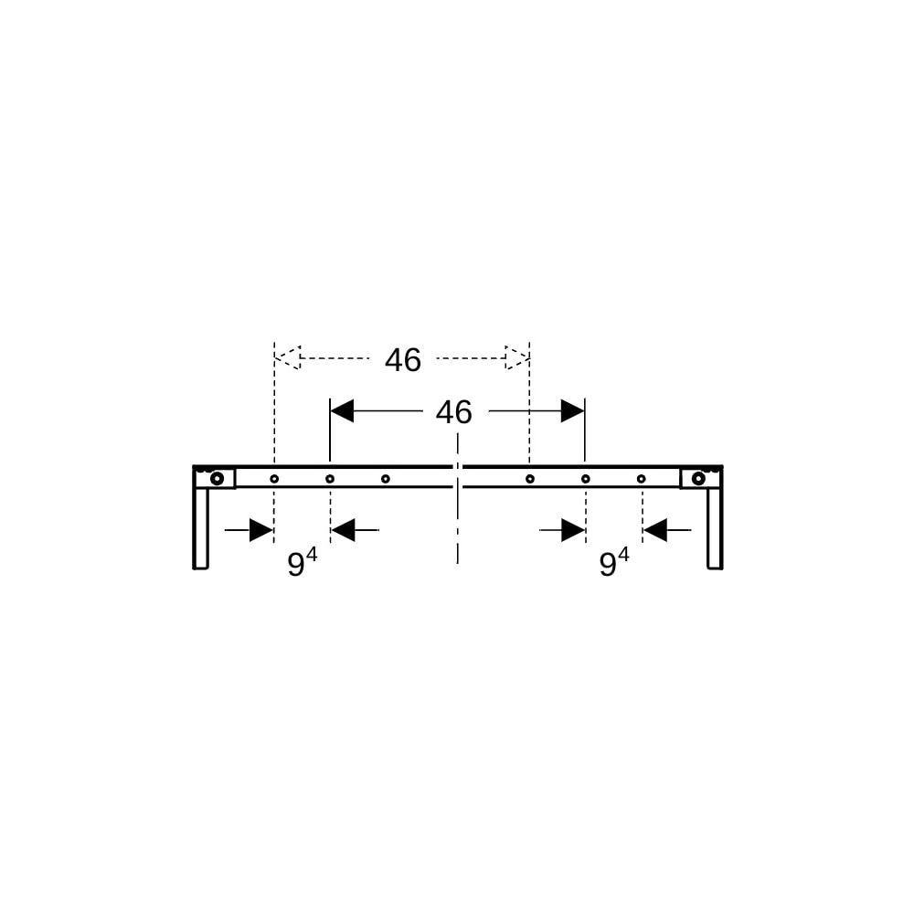 Geberit Duofix Traverse für Elementbefestigung, Ständerabstand ab 60cm, Nennbreite 9... GEBERIT-111043001 4025410946669 (Abb. 6)