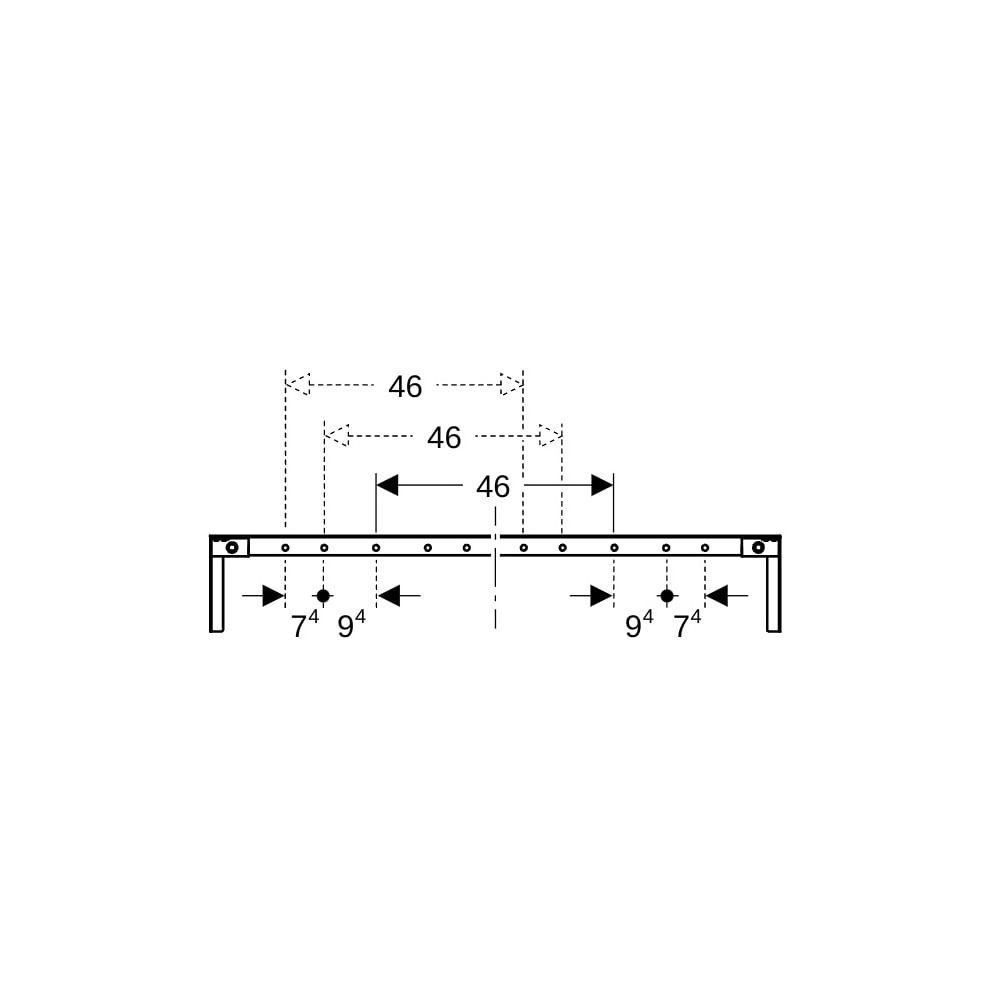 Geberit Duofix Traverse für Elementbefestigung, Ständerabstand ab 60cm, Nennbreite 1... GEBERIT-111044001 4025410946492 (Abb. 6)